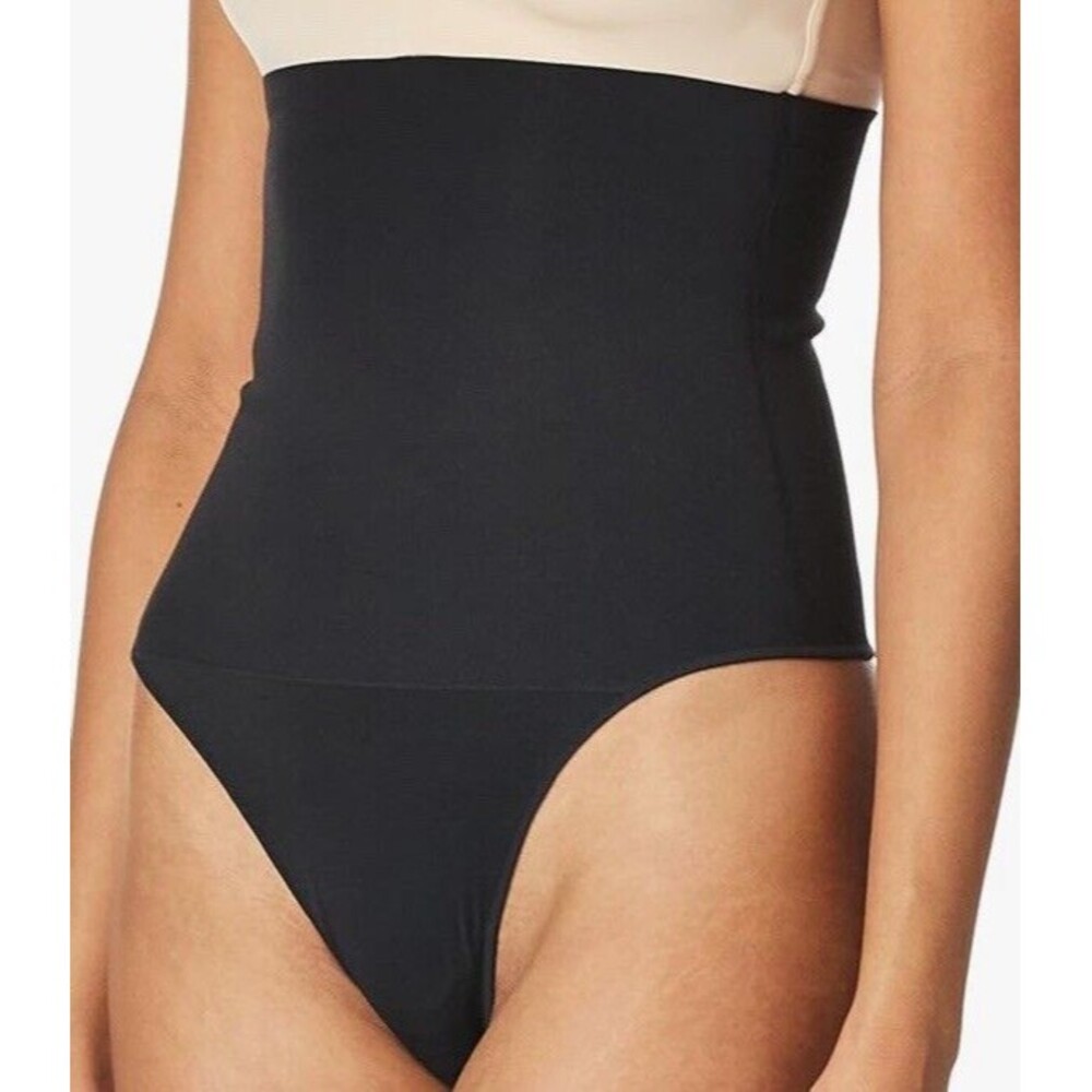 Maidenform Tame Your Tummy High Waist Cooling Thong DMS707 Black XL NWT